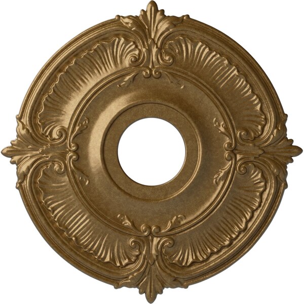 Ekena Millwork Attica Ceiling Medallion (Fits Canopies up to 5"), Hand-Painted Pale Gold, 18"OD x 4"ID x 5/8"P CM18ATPAS - main